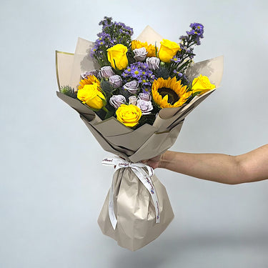 Yellow Rose & Sunflower Bouquet